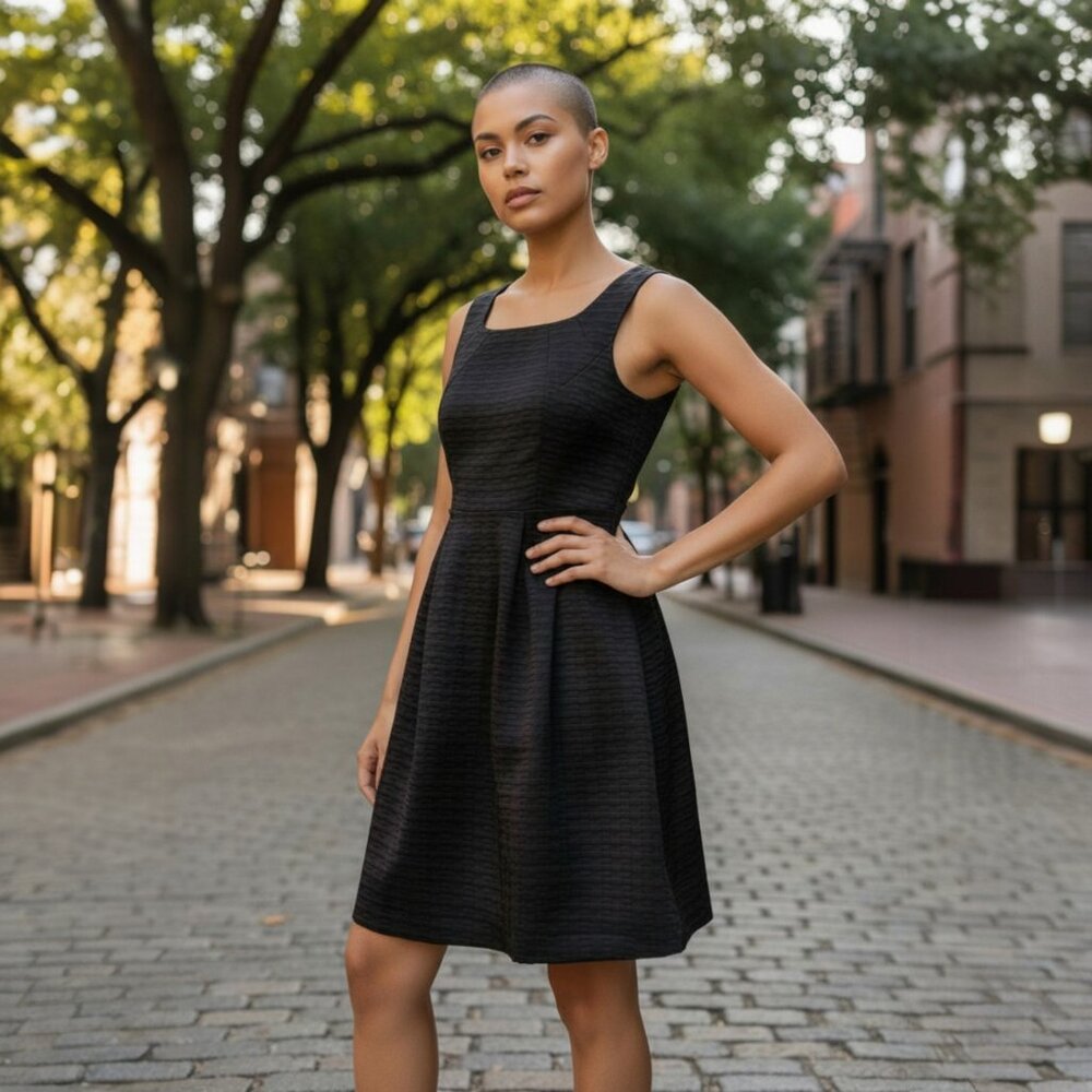 Max and Cleo Black Sleeveless Mini Dress Size 2